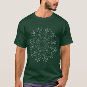 Caffeine Molecule Green T-Shirt