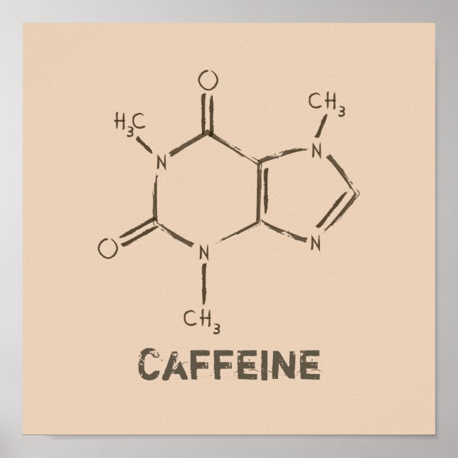 Caffeine Molecule Poster (Front)