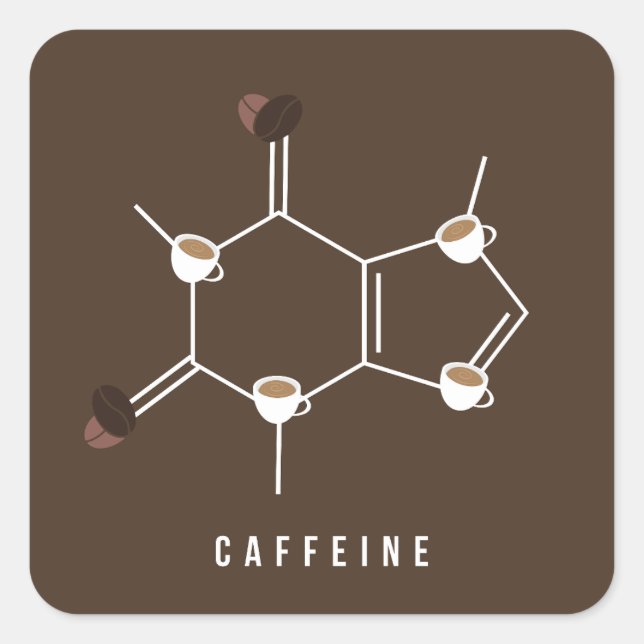 Caffeine Molecule Stickers (Front)