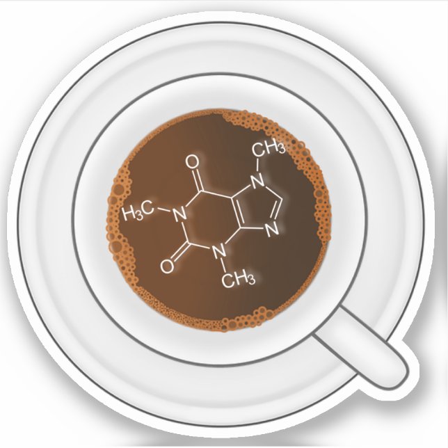 Caffeine Molecule (Structure) Coffee Cup (Front)