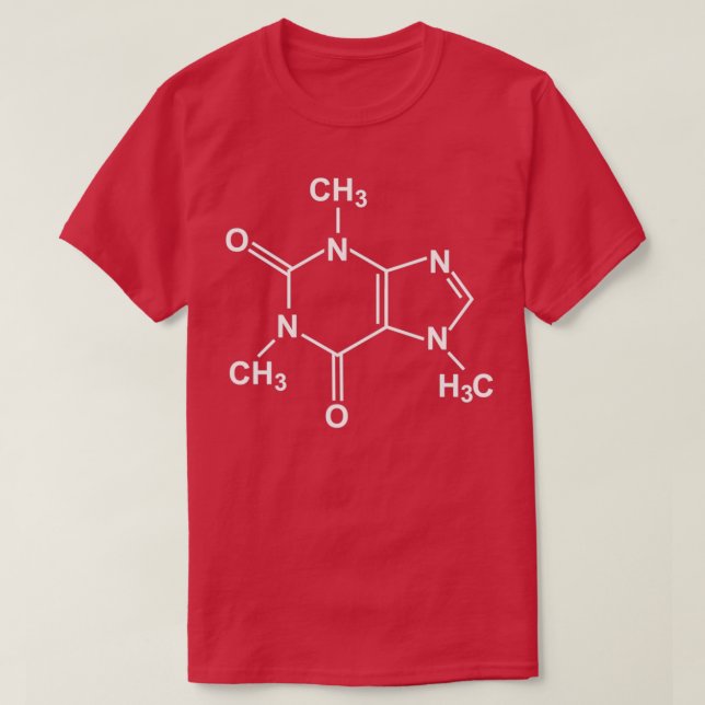 Caffeine Molecule T-Shirt (Design Front)