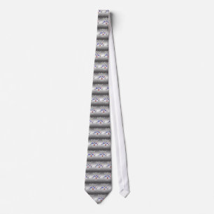 Caffeine Molecule Tie - black/white
