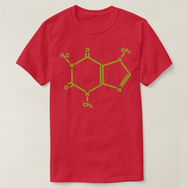 Caffeine moleculeTShirt 1  T-Shirt (Design Front)