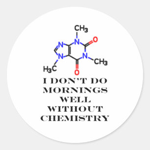 Caffeine Morning Black The MUSEUM Zazzle Gifts Classic Round Sticker