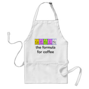 Caffeine periodic table apron
