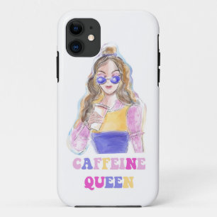 Caffeine queen coffee lover Case-Mate iPhone case