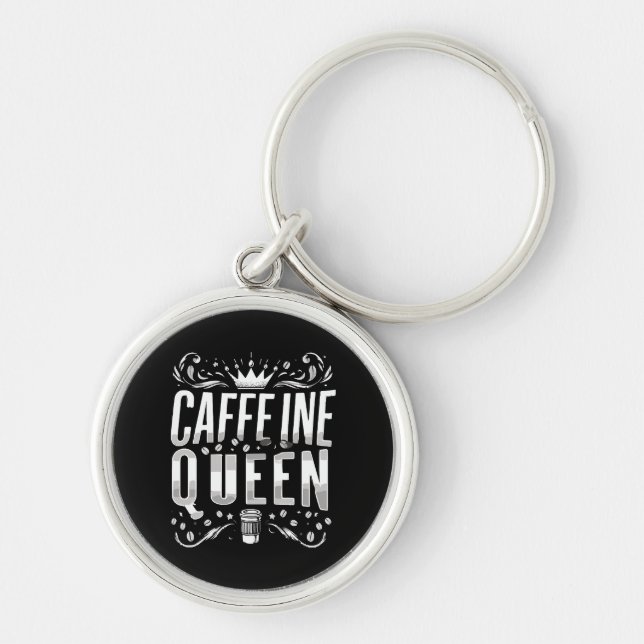 caffeine queen key ring (Front)