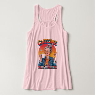 Caffeine Queen – Livin’ the Dream Coffee Moment Singlet