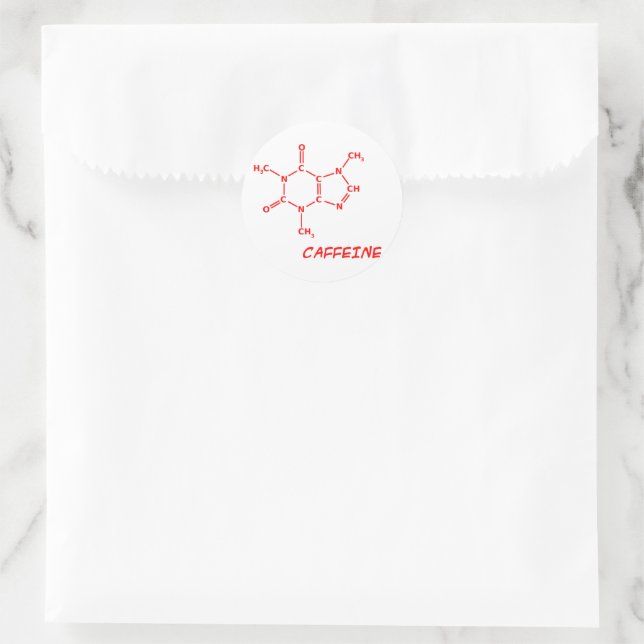 Caffeine Sticker (red) (Bag)