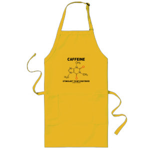Caffeine Stimulant To My Existence (Molecule) Long Apron