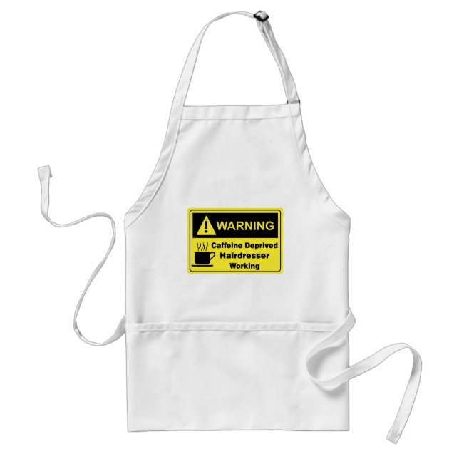 Caffeine Warning Hairdresser Standard Apron (Front)