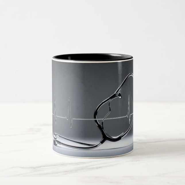 Caffeine with a Heartbeat: Stethoscope Mug (Center)