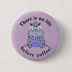 Caffelotta cryptokitty wants coffee 6 cm round badge