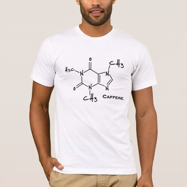 Caffiene molecule (chemical structure) T-Shirt (Front)