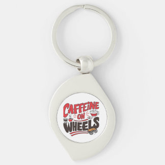 caffine on a wheel key ring