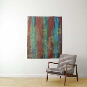 Caged. Anxious Scary Original Acrylic Art Tapestry