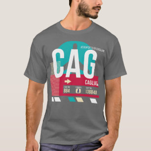 Cagliari Italy CAG Airport Code Baggage Tag T-Shirt