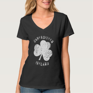 Cahersiveen Kerry Ireland Vintage Shamrock Distres T-Shirt