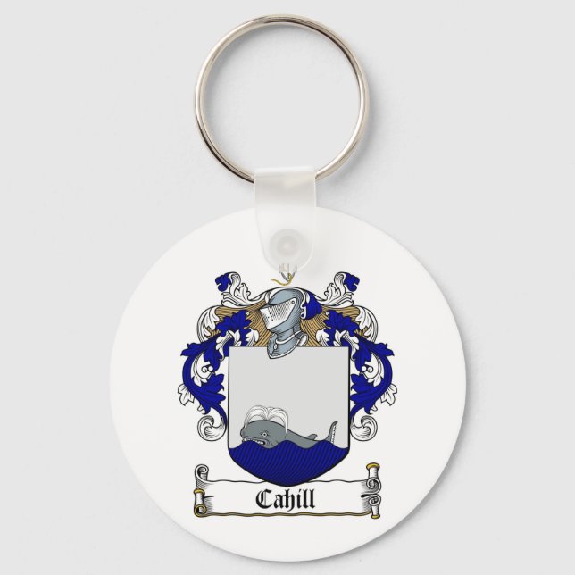 CAHILL FAMILY CREST -  CAHILL COAT OF ARMS KEY RING (Front)