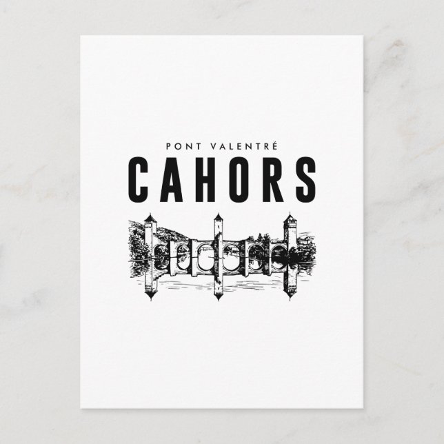 Cahors  Cite Medievale  Affiche Vintage Patrimoine Postcard (Front)