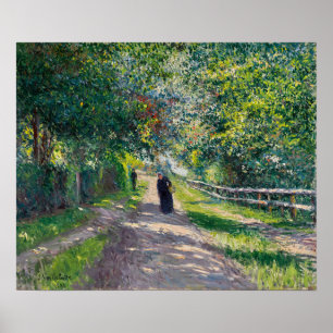 Caillebotte - Allee From The Villa Of Flowers At … Poster