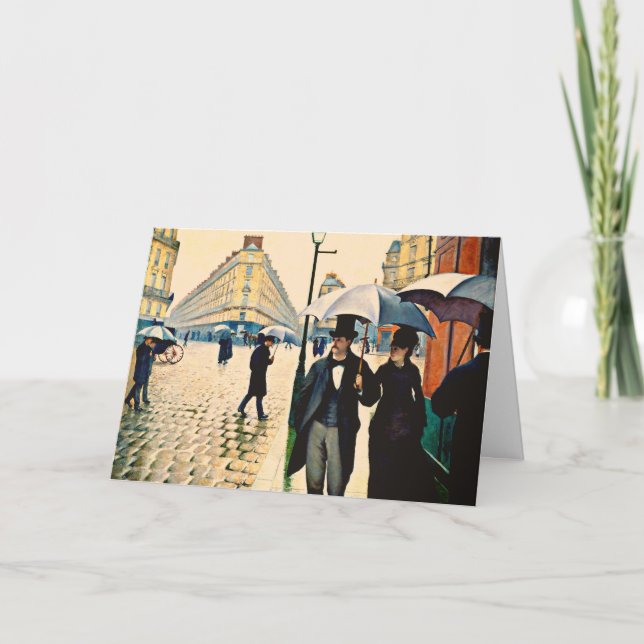 Caillebotte - Paris on a Rainy Day, Card (Front)
