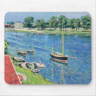 Caillebotte - Seine at Argenteuil, Boats at anchor Mouse Pad