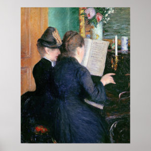 Caillebotte - The Piano Lesson Poster