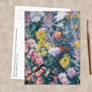 Caillebotte - White and Yellow Chrysanthemums Postcard