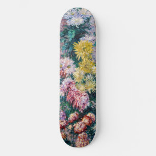 Caillebotte - White and Yellow Chrysanthemums Skateboard