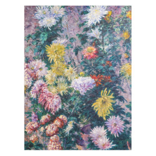 Caillebotte - White and Yellow Chrysanthemums Tablecloth