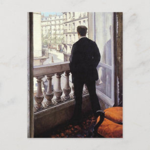 Caillebotte - Young Man at his Window Postcard