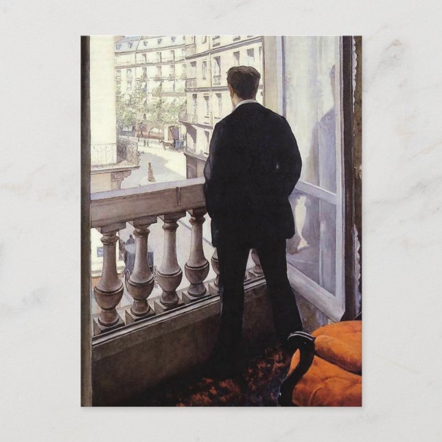 Caillebotte - Young Man at his Window Postcard (Front)