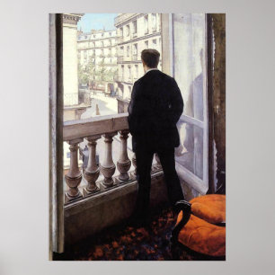 Caillebotte - Young Man at his Window Poster