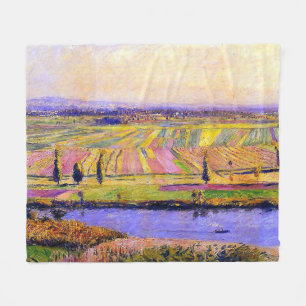 Caillebotte's La Plaine de Gennevilliers Fleece Blanket