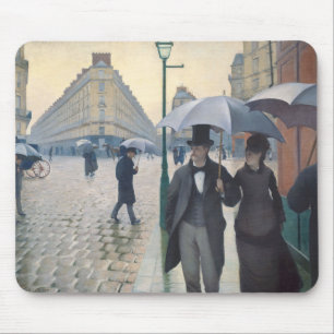 Caillebotte's Rue de Paris, temps de pluie Mouse Pad