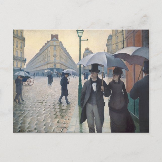 Caillebotte's Rue de Paris, temps de pluie Postcard (Front)