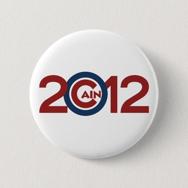 Cain 2012 Campaign Button (Front)