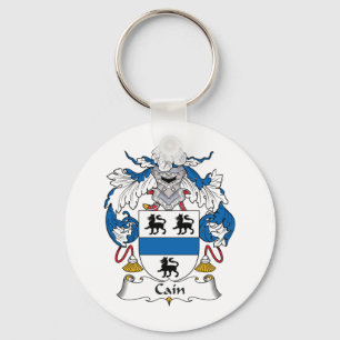 Cain Family Crest Key Ring