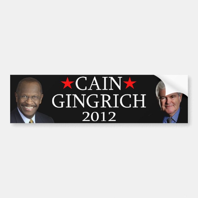 Cain/Gingrich Bumper Sticker (Front)