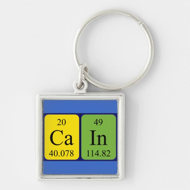 Cain periodic table name keyring (Front)