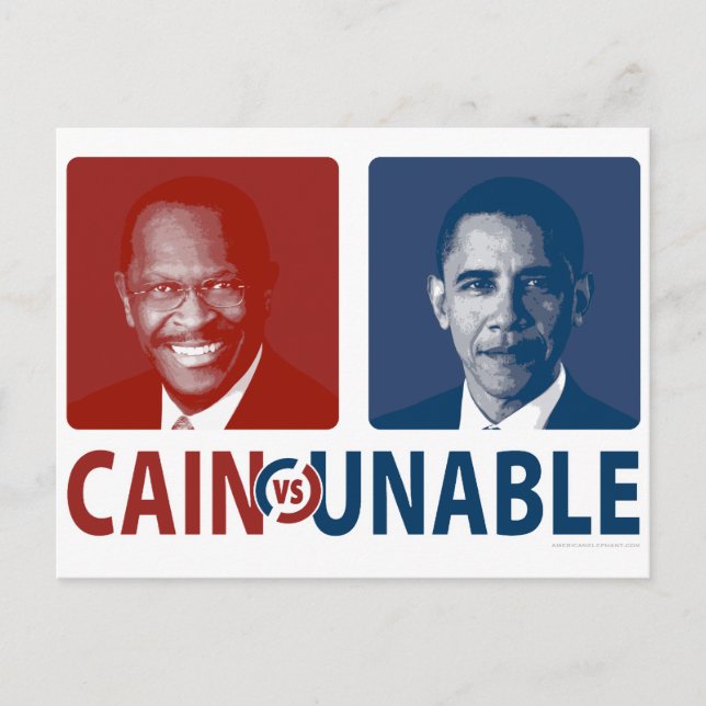 Cain Vs Unable Postcard (Front)