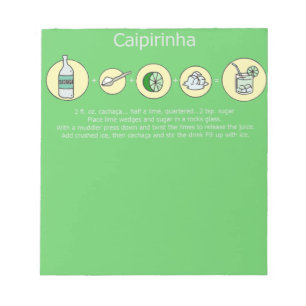 caipirinha, brazilian drink notepad