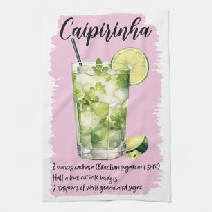 Caipirinha Cocktail Recipe Tea Towel