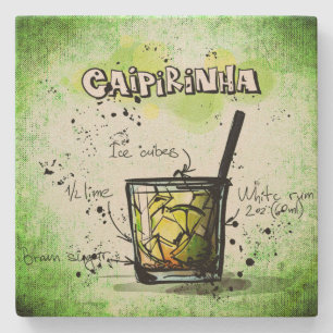 Caipirinha Drink Recipe Stone Coaster