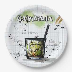 Caipirinha Paper Plate