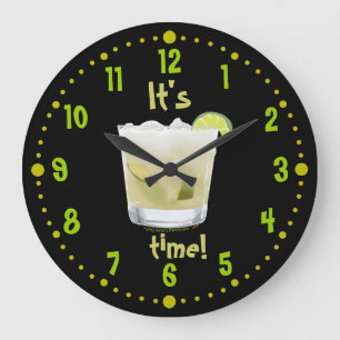 Caipirinha Time Brazilian Coctail Clock W/ Minutes
