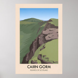 Cairn Gorm Munros of Scotland Travel Poster