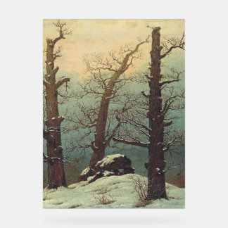 Cairn in Snow by Caspar David Friedrich Acrylic Sign