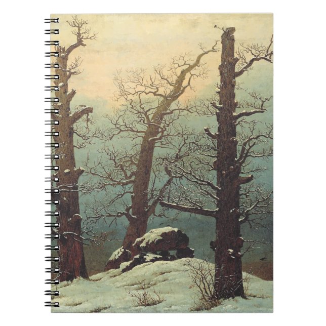 Cairn in Snow by Caspar David Friedrich Notebook (Front)